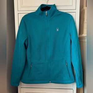 Spyder Blue Jacket Full Zip High Collar